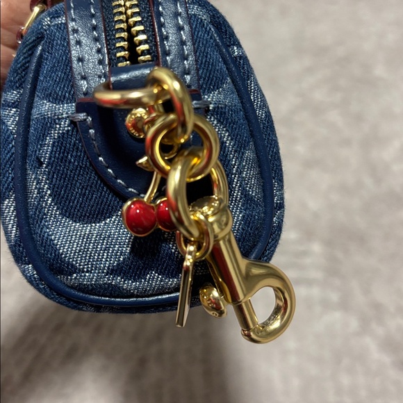 Coach Mini Rowan Bag Charm In Signature Denim - Picture 6 of 7